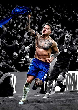 Enzo Fernandez Celebrating