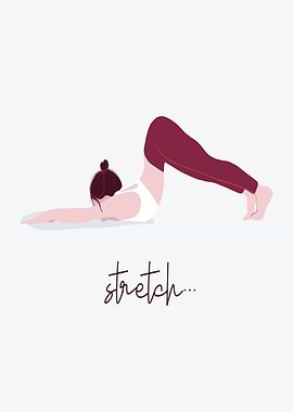 Woman stretching in yoga pose