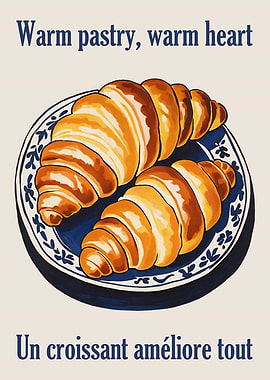 Warm Croissant Poster Print