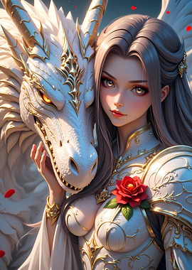 Woman and White Dragon