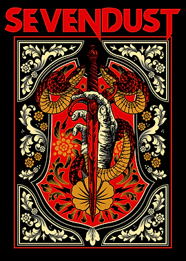 Seven Dust Band Logo with Snakes and Sword