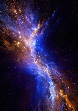 Cosmic Nebula with Stars
