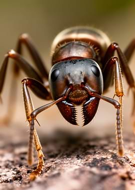Extreme Close-up of an Ant's Head