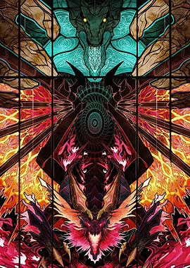 Dragon Stained Glass Art