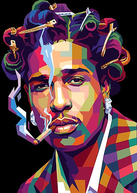 A$AP Rocky Pop Art Portrait