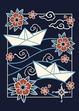 origami Boats and Flowers