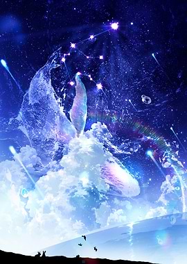 Cosmic Whale and Constellation