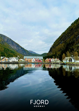 Colorful Fjord Village in Norway