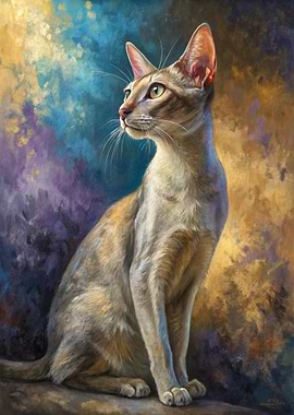 Elegant Oriental Shorthair Cat Portrait