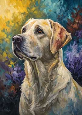 Labrador Retriever Portrait Painting