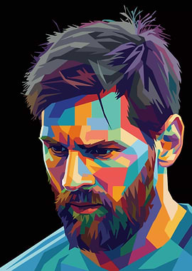 Lionel Messi Pop Art Portrait