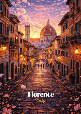 Florence Italy Street Scene