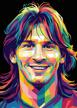 Lionel Messi Pop Art Portrait