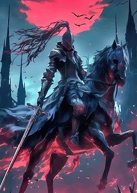 Dark Knight on Horse