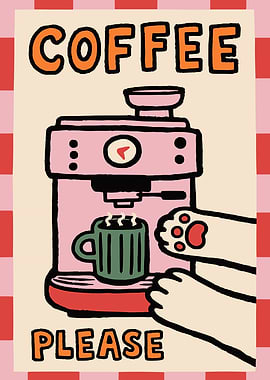 Coffee Please Wall Art Print