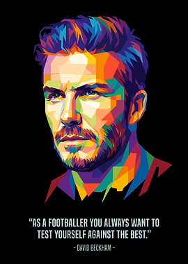 David Beckham Pop Art Portrait