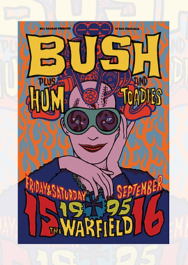 Bush, Plus Hum, and Toadies Concert Poster