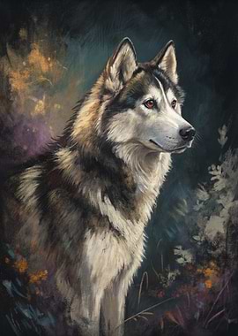 Majestic Husky Portrait