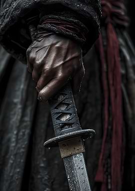 Samurai Hand Holding Katana
