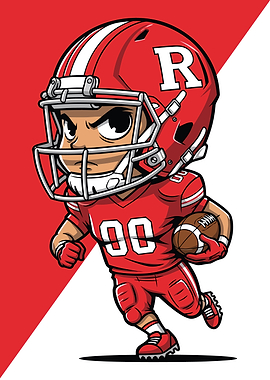 Chibi Football Player with 'R' Helmet