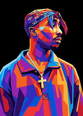 Tupac Shakur Pop Art Portrait