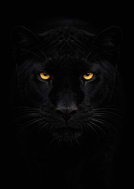 Black Panther with Yellow Eyes