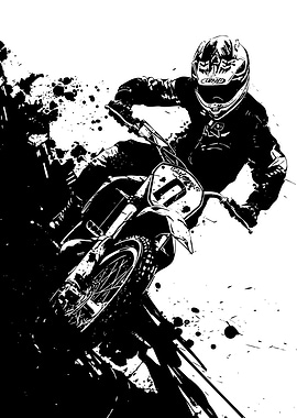 Motocross Rider in Action