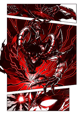 Demonic Figure with Glowing Energy