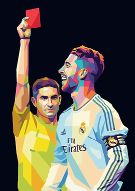 Footballer Receives Red Card