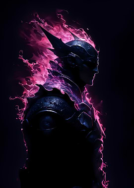 Dark Knight with Pink Energy