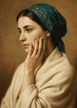 Portrait of a Woman with a Scarf