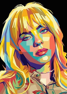 Billie Eilish Pop Art Portrait