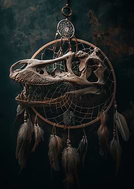 Dinosaur Skull Dreamcatcher