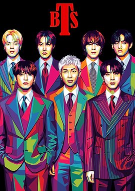BTS Pop Art Portrait