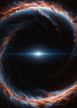 Cosmic Swirl Nebula with Bright Star