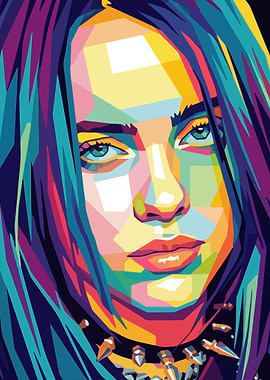 Billie Eilish Pop Art Portrait