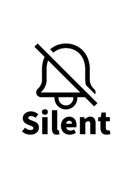 Silent Bell Icon with Text