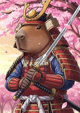 Capybara Samurai Warrior