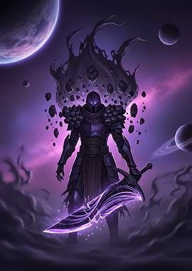 Dark Knight with Cosmic Sword