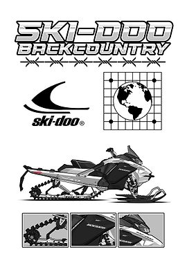 Ski-Doo Backcountry Snowmobile Illustration