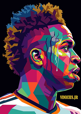 Vinicius Jr. Pop Art Portrait