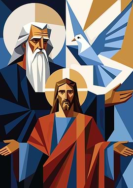 The Holy Trinity in Geometric Style