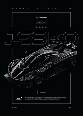 Koenigsegg Jesko Street Collection Poster