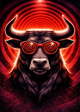 Cool Bull Wearing Swirl Sunglasses