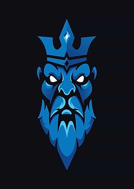 Blue King's Fierce Face