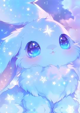 Sparkling Starry Bunny ~ Anime kawaii Animal
