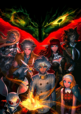 Fantasy Characters and Dragon