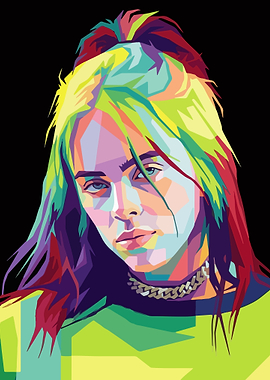 Billie Eilish Pop Art Portrait