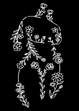 Floral Human Silhouette