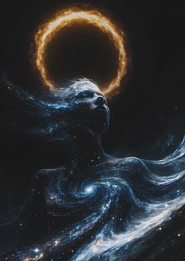 Celestial Cosmic Spirit Goddess Ethereal Halo Art